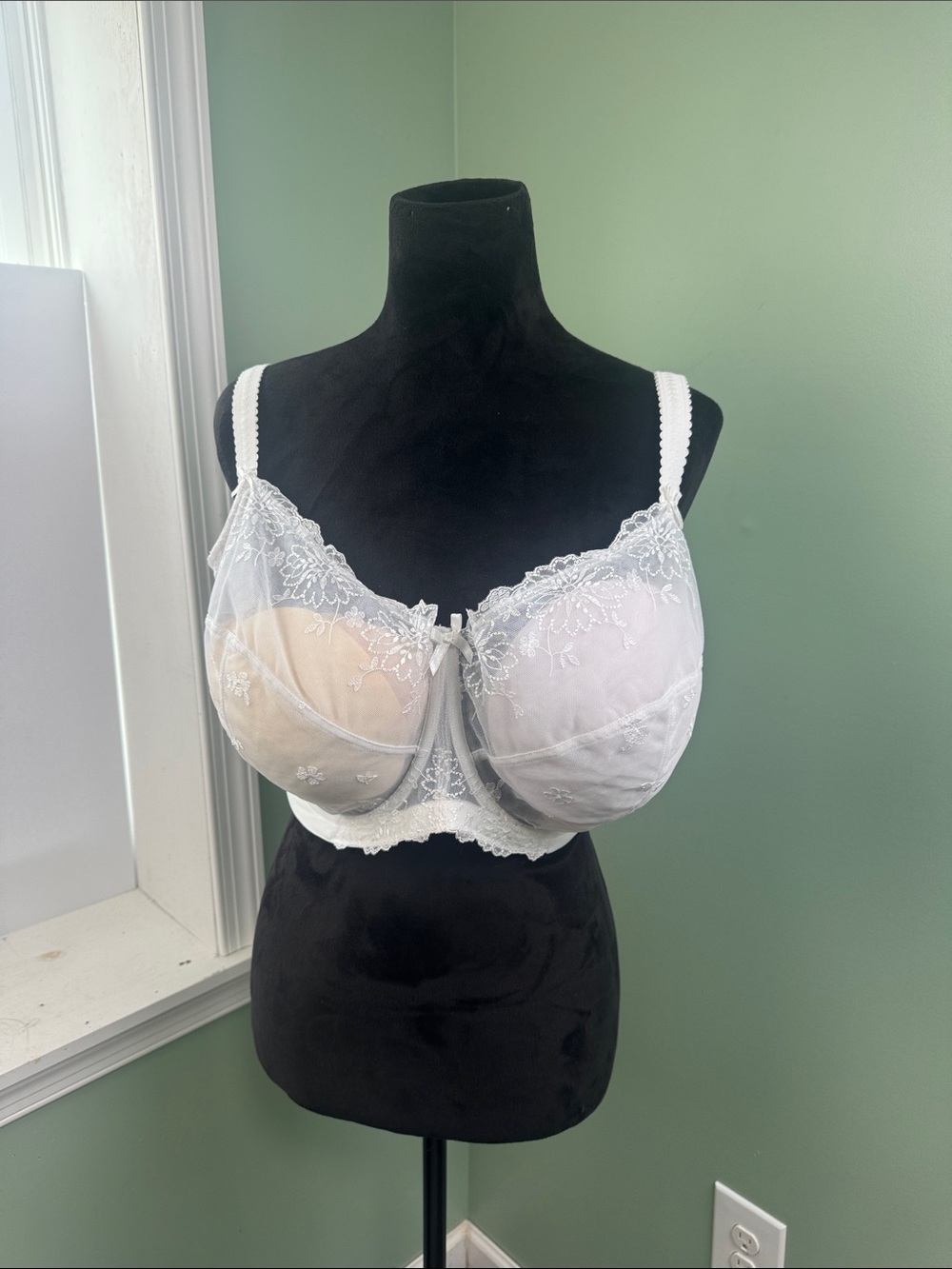 Panache super bra Lace Underwire Bra in white 40J